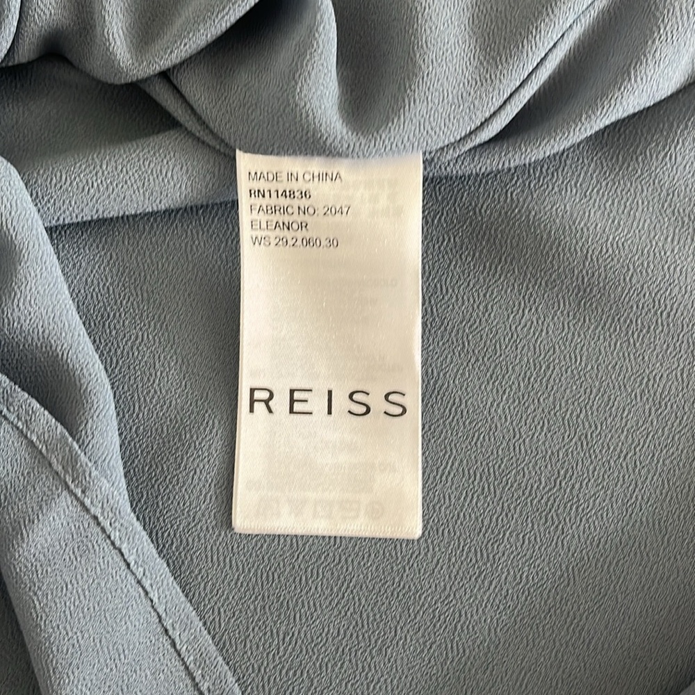 Reiss Eleanor Satin Shirt Dress Size 2 - Picture 13 of 14